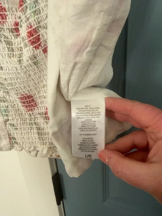 Anthropologie Eri + Ali Wildflower Cropped Tank Top Size Large - Picture 9 of 13